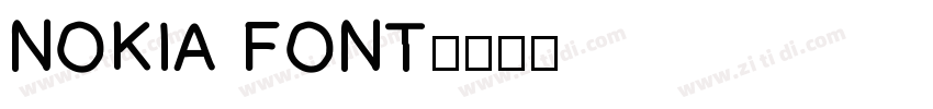 NOKIA FONT字体转换